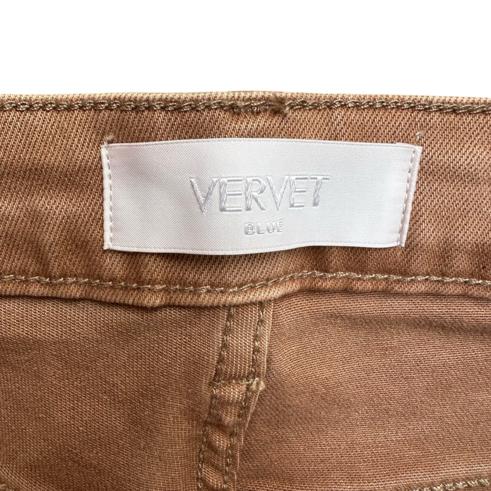 Women's Cropped Straight Jeans in Light Brown - Picture 9 of 9
